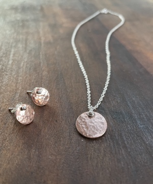 Set doppelseitig aus 925er Sterlingsilber und Kupfer