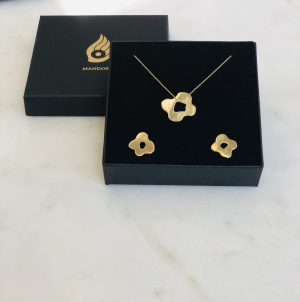 Set aus 925er Sterlingsilber, vergoldet.