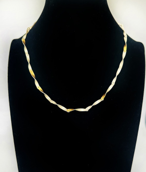 Collier aus 925er Sterlingsilber mit goldplatierten Elementen